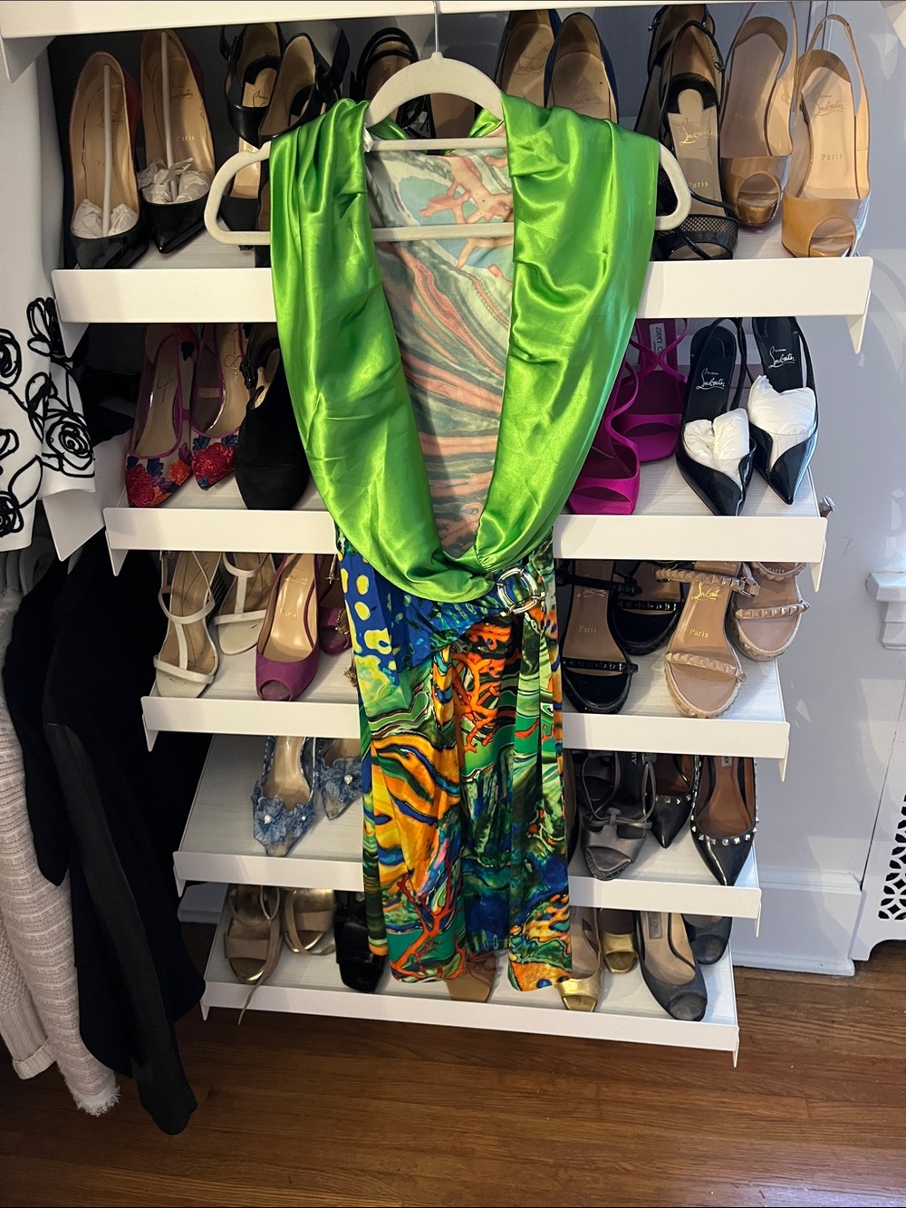 Sportalm Silky Texture Vibrant Wrap Dress.